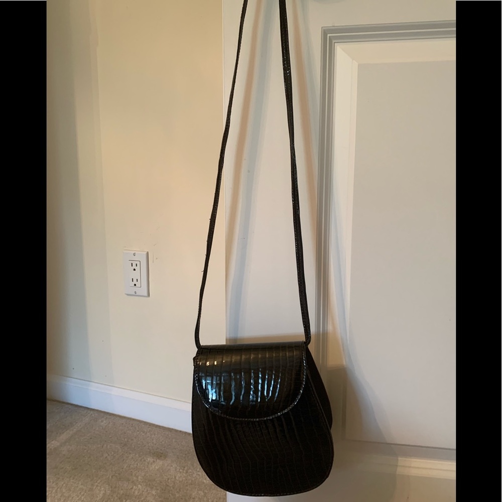 Saddle River Patent Leather&Suede Women’s Handbag